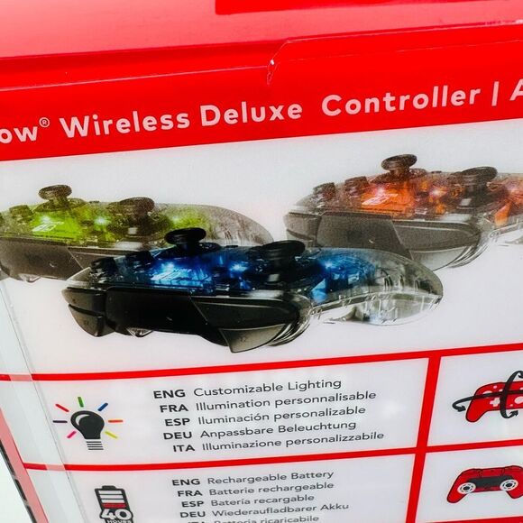 PDP Afterglow Prismatic Wireless Deluxe Controller for Nintendo Switch Clear - Picture 7 of 12
